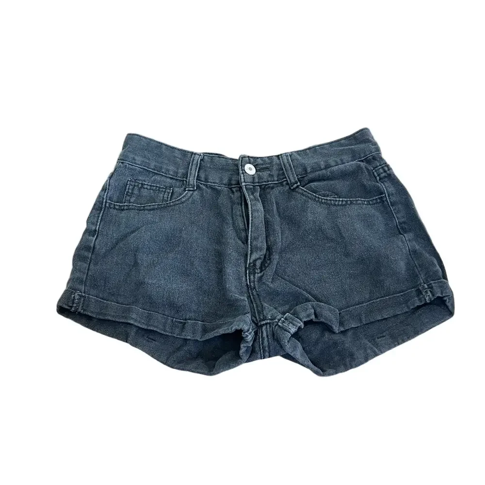 Classic Black Denim Women's Shorts